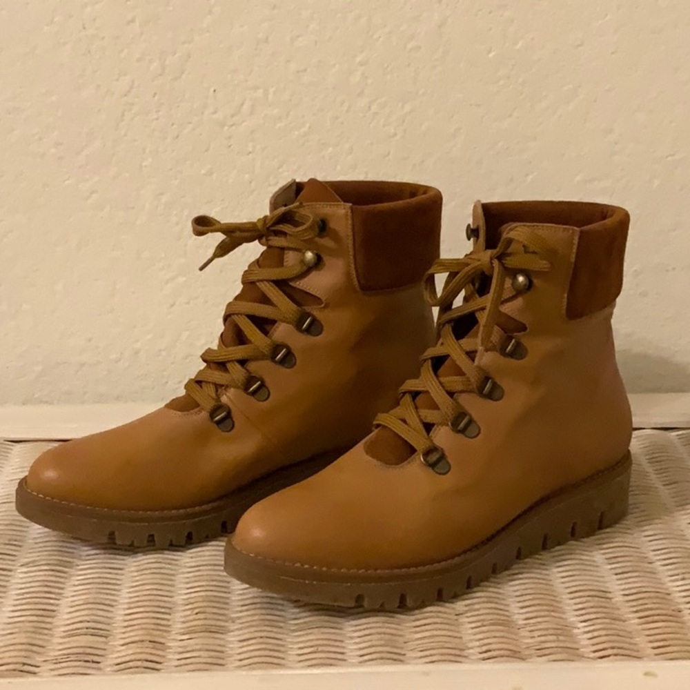 BHAVA soft leather Ranger Hiker lace up boots